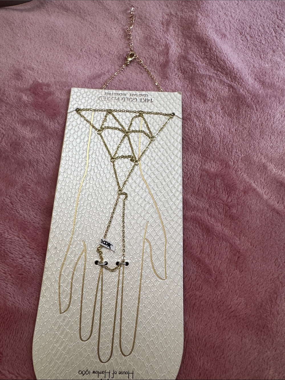 Gold Hand Chain Bracelet - Delicate Hand Harness